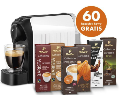 Ekspres i kawa Tchibo CAFISSIMO EASY WHITE + 60 KAPSUŁEK